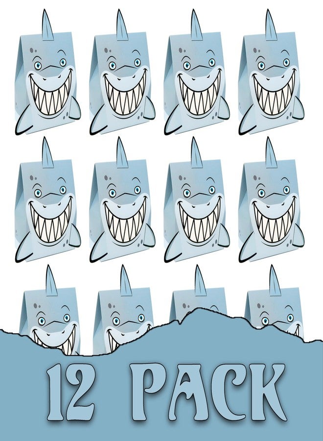Tribello Jawsome Cardboard Shark Treat Boxes – 12 Pack | 4" x 5" x 2 1/4" | Ocean Theme Party Favor Boxes for Kids’ Birthdays, Baby Showers, and Beach Parties - Image 5